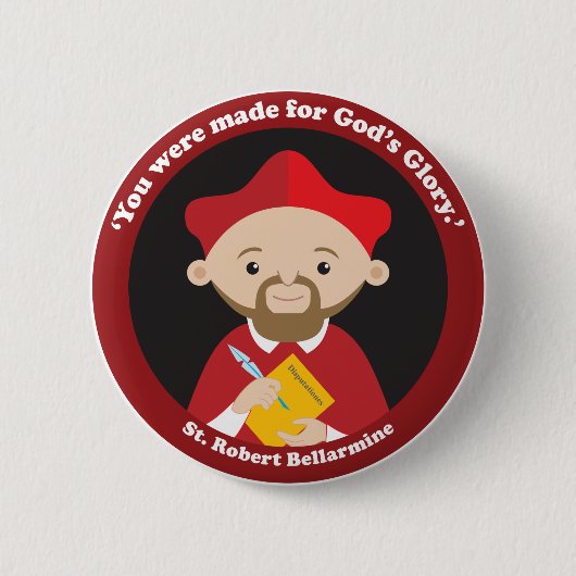 St. Robert Bellarmine Ronde Button 5,7 Cm (Voorkant)