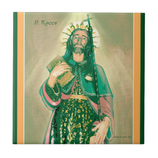 St. Rocco - San Rocco - St. Roch - keramische tege Tegeltje