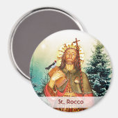 St. Rocco - San Rocco - St. Roch Round Magnet (Recto/Verso)