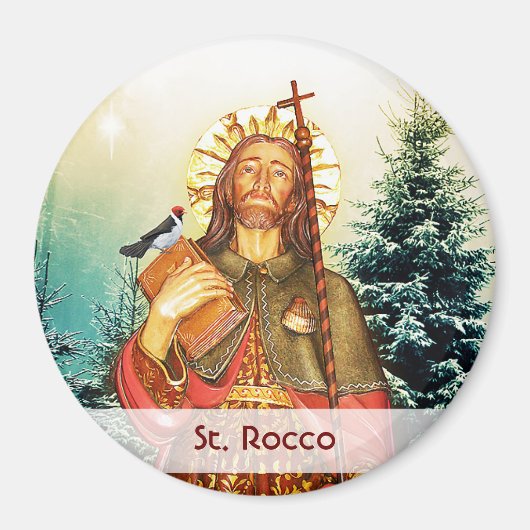 St. Rocco - San Rocco - St. Roch Round Magnet (Devant)