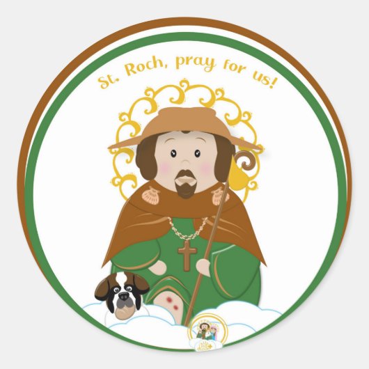 St. Roch Ronde Sticker (Voorkant)