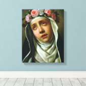 St. Roos van LIma Canvas Afdruk (Insitu (Houten vloer))