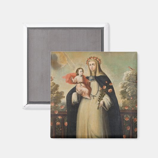 St Roos van Lima met het kind Jezus Magneet (Voorkant / Achterkant)