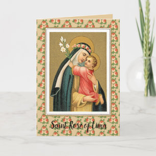 St. Rosa & het Christuskind (M 023) Lege Wenskaart Kaart