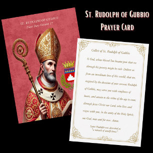 St Rudolph de Gubbio Carte de prière italienne Sai