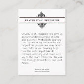 St Saint patron pérégrin de carte sainte de Cancer (Dos)