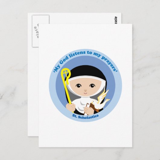 St. Scholastica Briefkaart (Voorkant / Achterkant)