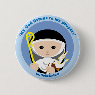 St. Scholastica Ronde Button 5,7 Cm