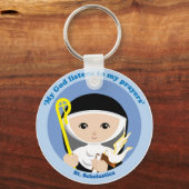 St. Scholastica Sleutelhanger (Voorkant)