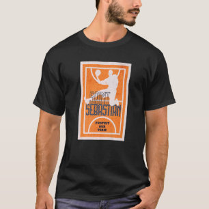 St Sebastian Basketball Dunk Patron Saint Sport T-shirt