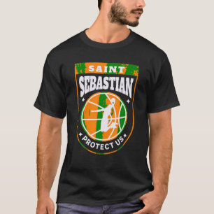 St Sebastian Basketball Dunk Patron Saint Sport T-shirt