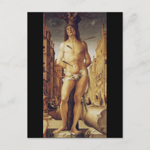 St Sebastian by Liberale Da Verona Briefkaart