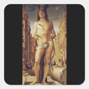 St Sebastian door Liberale Da Verona Vierkante Sticker