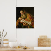 St. Simeon presenteert de Baby Christus Poster (Keuken)