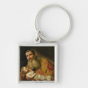 St. Simeon presenteert de Baby Christus Sleutelhanger