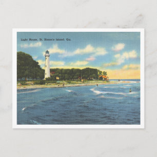 St. Simon's Island Georgia Oude Vuurtoren Briefkaart