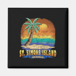 St. Simons Island Georgia verontruste souve Magneet