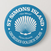 St Simons Island (zeeschelp) Ronde Button 4,0 Cm (Voorkant)