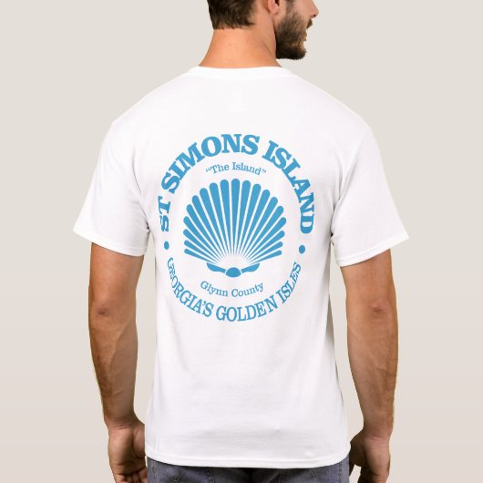 St Simons Island (zeeschelp) T-shirt (Achterkant)