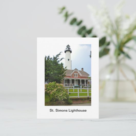 St. Simons Lighthouse Briefkaart (Staand voorkant)
