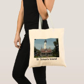 St. Simon's vuurtoren Tote Bag (Voorkant (product))