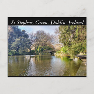 St Stephens Green, Dublin, Ierland Briefkaart