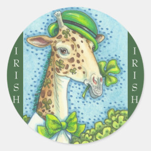 ST. Stickers PATRICK-GIRAFFE OP DAG IRISH *Databla