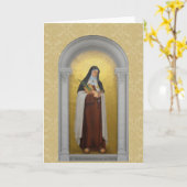 St. Teresa Benedicta van de Dwars Carmelite Kaart (Gele Bloem)
