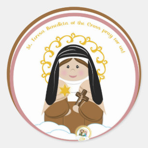 St. Teresa Benedicta van het Kruis Ronde Sticker