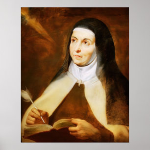 St Teresa de Avila Jesus Katholieke Saint Rubens Poster
