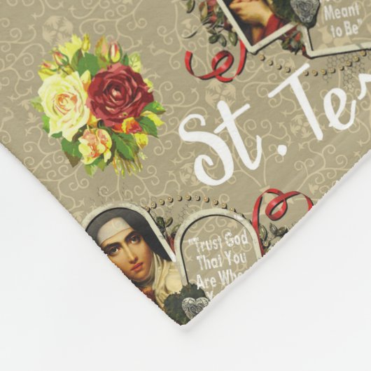 St Teresa de Avila katholiek Saint Therese Fleece Deken (Hoek)