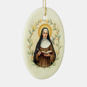 St Teresa of Avila God's Peace and Blessings Keramisch Ornament (Rechts)