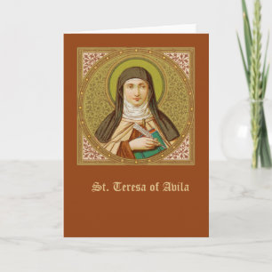 St Teresa of Avila (SNV27) Blank Greeting Kaart