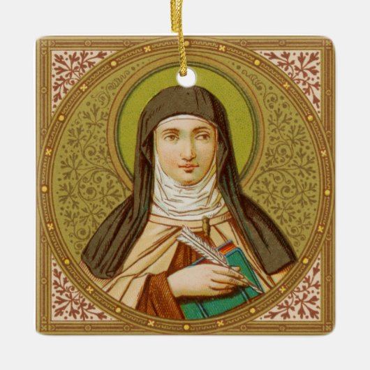 St. Teresa of Avila (SNV 27) Square Keramisch Ornament (Voorkant)