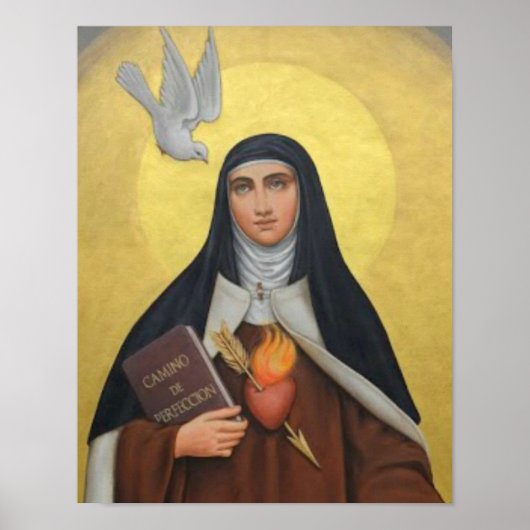St. Teresa van Avila Carmelite Saint Poster (Voorkant)