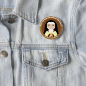 St. Teresa van de Andes Ronde Button 5,7 Cm (In situ)