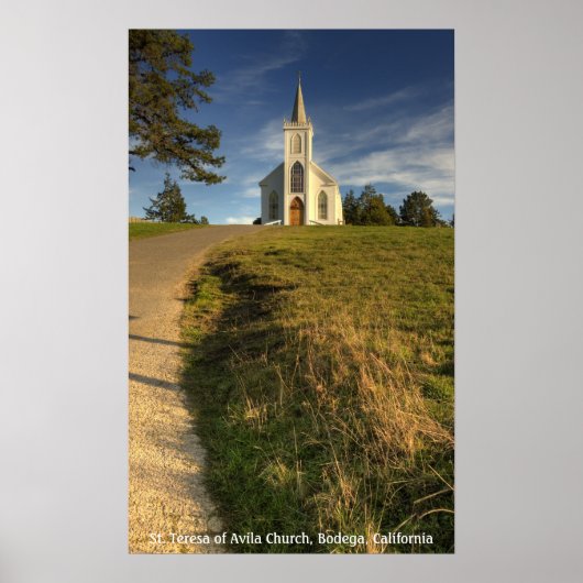 St. Teresa van de Avila Church, Bodega, Californië Poster (Voorkant)