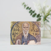 St. Theodore de Studiet Byzantijnse Mozaïek Icoon Briefkaart (Staand voorkant)