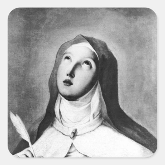 St. Theresa van Avila Vierkante Sticker (Voorkant)