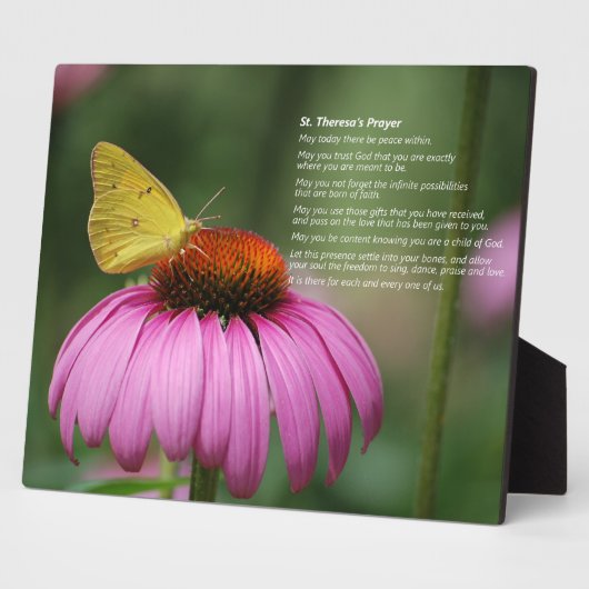 St Theresa's Prayer - plaque Fotoplaat (Zijkant)