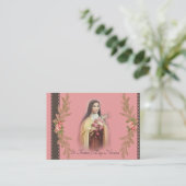 St. Therese 5-daagse Novena Prayer-kaarten Visitekaartje (Staand voorkant)