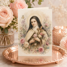 St. Thérèse bloemstuk met Bijbelvers