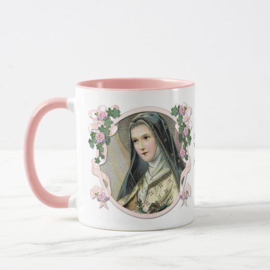 St Therese carmélite religieuse rose floral Mug (Gauche)