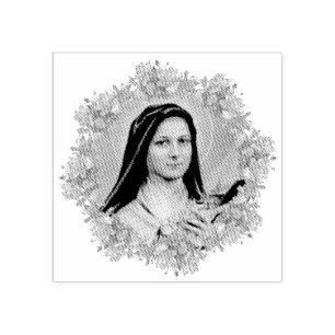 St. Therese de Kleine Bloem Rubberstempel