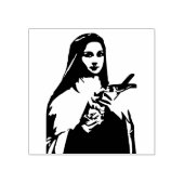 St. Therese de Kleine Bloem Rubberstempel (Afrduk)