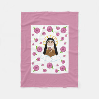 St. Therese Fleece Baby Blanket Deken