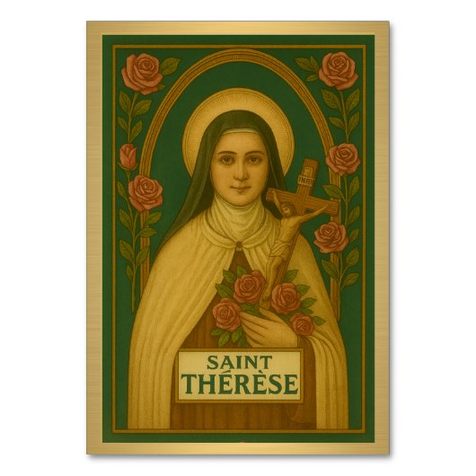 St. Therese Katholieke Trouwtafel Kaart (Voorkant)