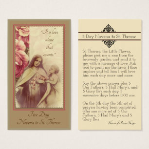 St Therese la carte sainte de petit Novena de
