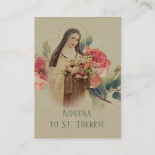 St Therese les petites cartes de Novena de fleur