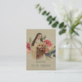 St Therese les petites cartes de Novena de fleur (Debout devant)